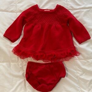 Red Baby Dress with Bloomers